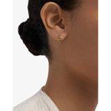 Astley Clarke gold and red garnet huggie earrings - British product