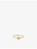 Astley Clarke heart white sapphire ring 18ct gold plated, UK version