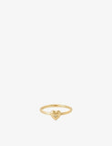 Astley Clarke Biography Heart 18ct Yellow Gold Plated Sterling Silver and White Sapphire Ring
