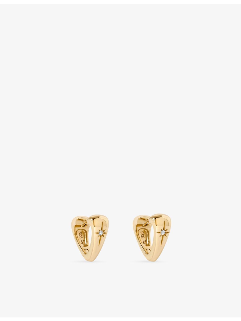 Astley Clarke heart crystal huggie earrings, UK version