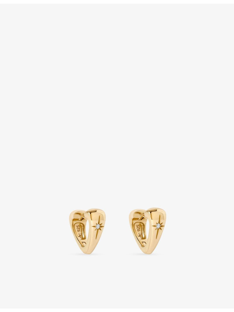 Astley Clarke heart crystal huggie earrings, UK version