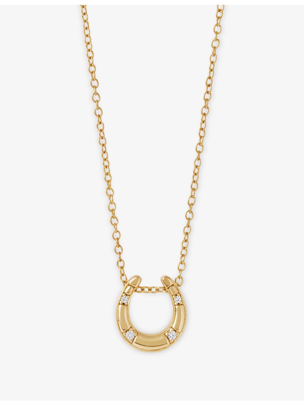 Astley Clarke horseshoe necklace with white sapphire, imported from the UK
