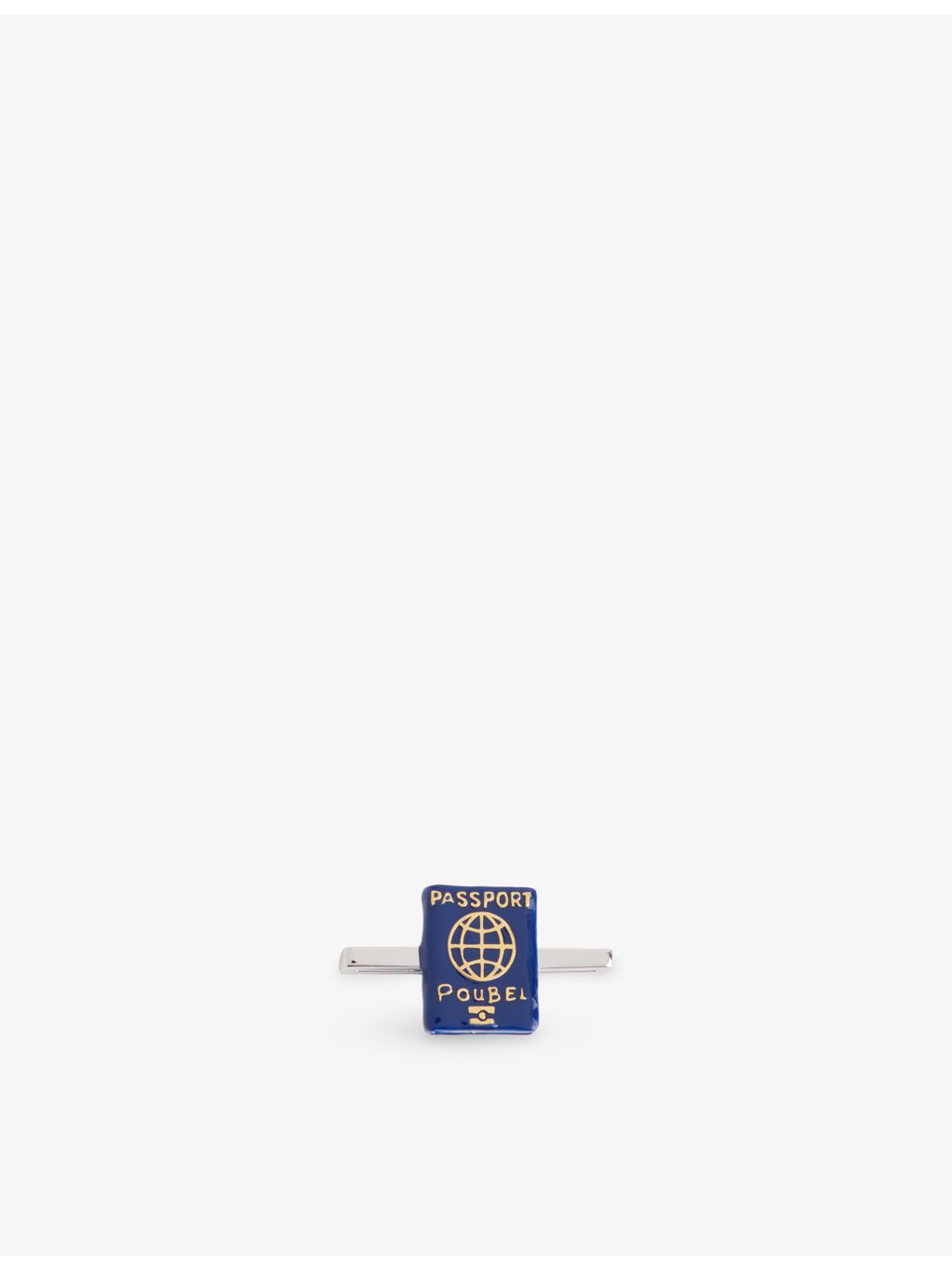 Poubel sterling silver enamel passport charm 2.5cm - British product