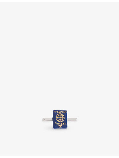 selfridges Poubel Passport Sterling-Silver and Enamel Charm 2.5cm- Buy online at McGrocer