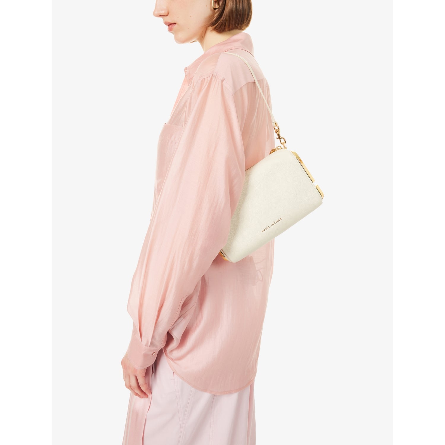 Marc Jacobs leather shoulder bag with structured shape, British brand