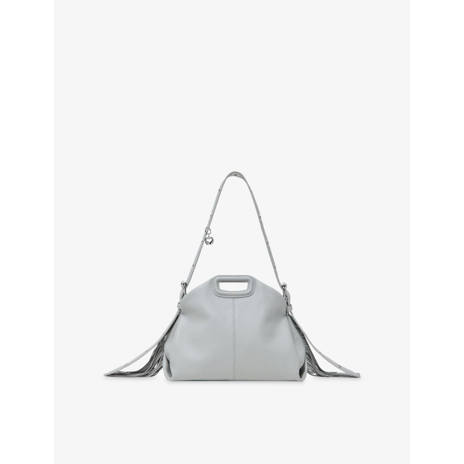 Miss M Leather Shoulder Bag - BLACK