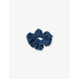 Maje denim scrunchie with branded label, gathered - British product