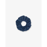Maje denim scrunchie with branded label, gathered - British product