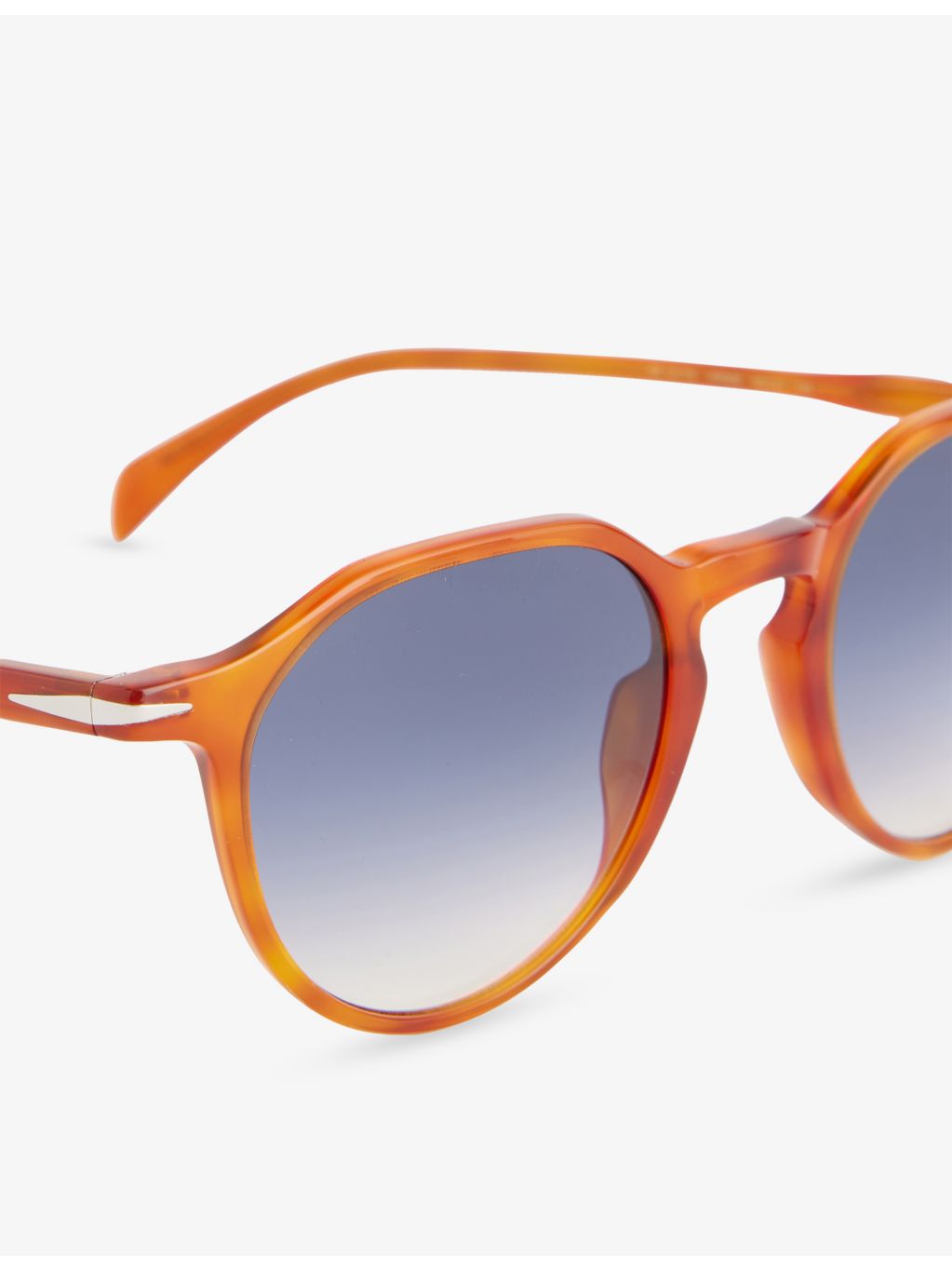 David Beckham round-frame acetate sunglasses with tortoiseshell pattern - British product