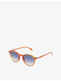 David Beckham round-frame acetate sunglasses with tortoiseshell pattern - British product