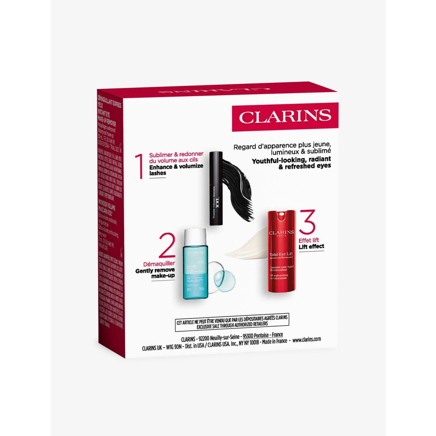 Clarins Total Eye Lift Collection gift box, imported from the UK