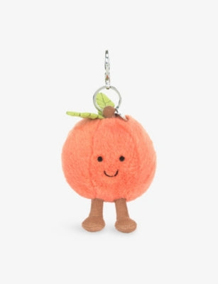 Jellycat Amuseables Peach bag charm 15cm (British brand)