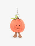 Jellycat Amuseables Peach bag charm 15cm (British brand)