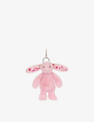 Jellycat Blushkin Blossom Bunny soft toy bag charm 18cm, UK version