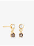 Astrid & Miyu 14ct gold lab-grown diamond stud earrings - British product