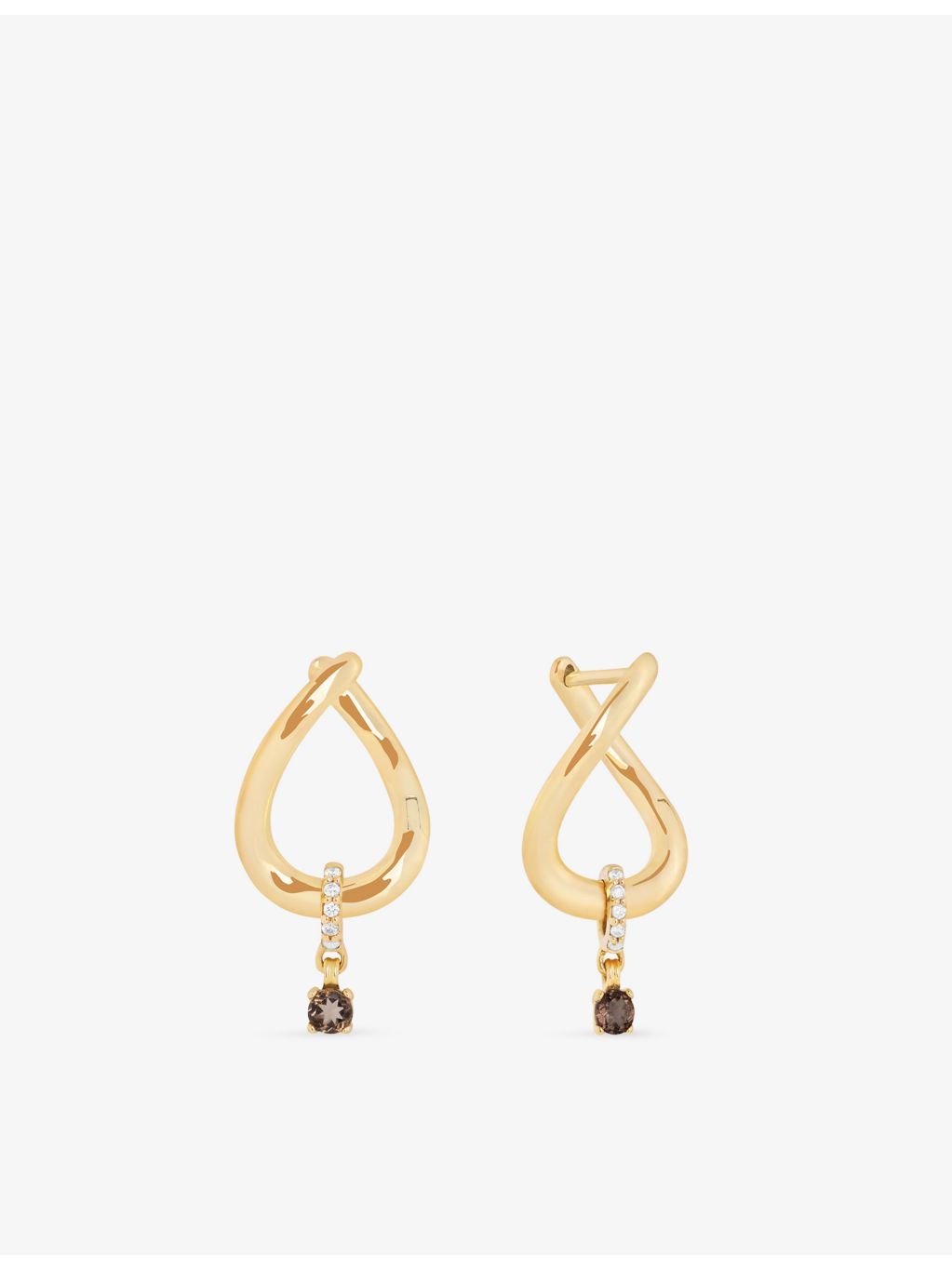 Astrid & Miyu gold huggies with lab-grown diamond, imported from the UK