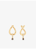 Astrid & Miyu gold huggies with lab-grown diamond, imported from the UK