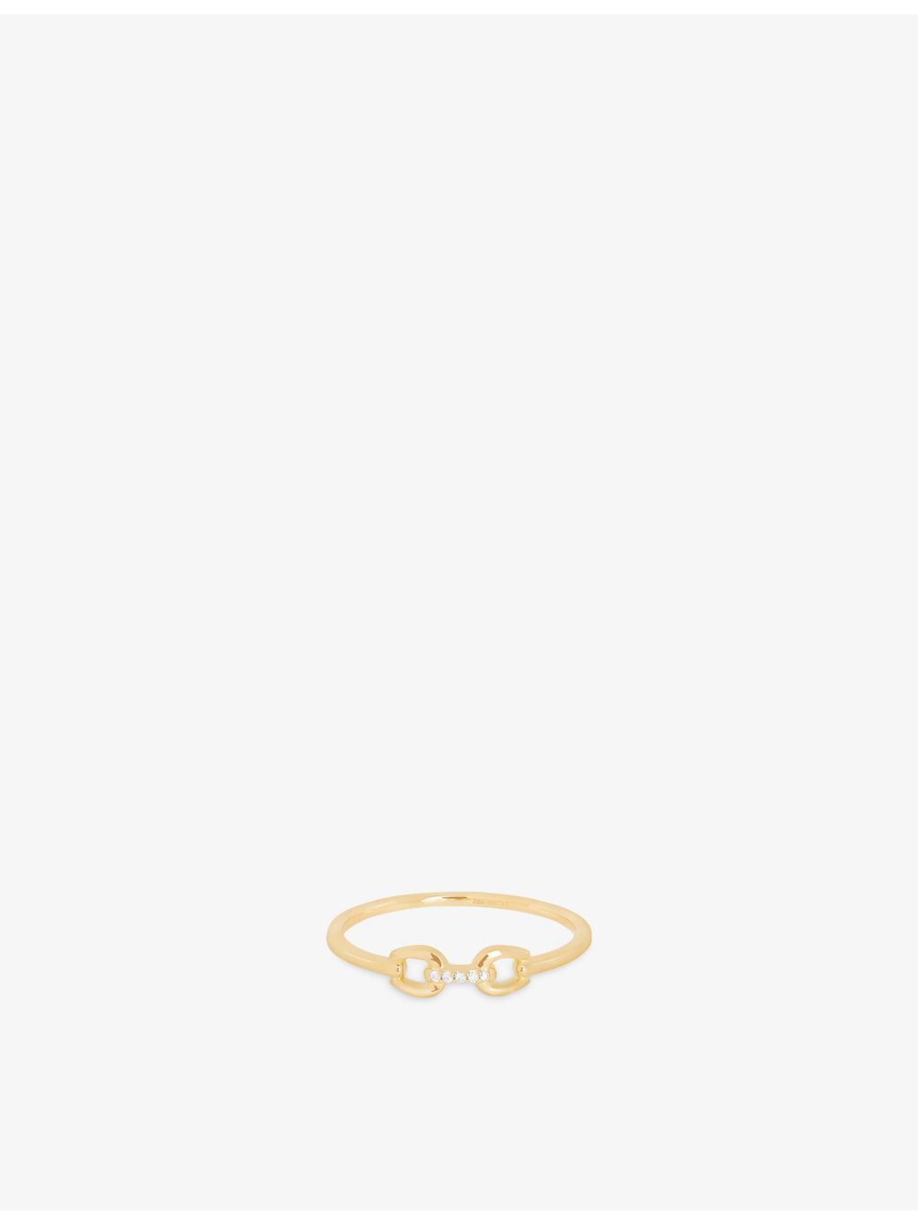 Astrid & Miyu 14ct yellow-gold pavé diamond ring, imported from the UK