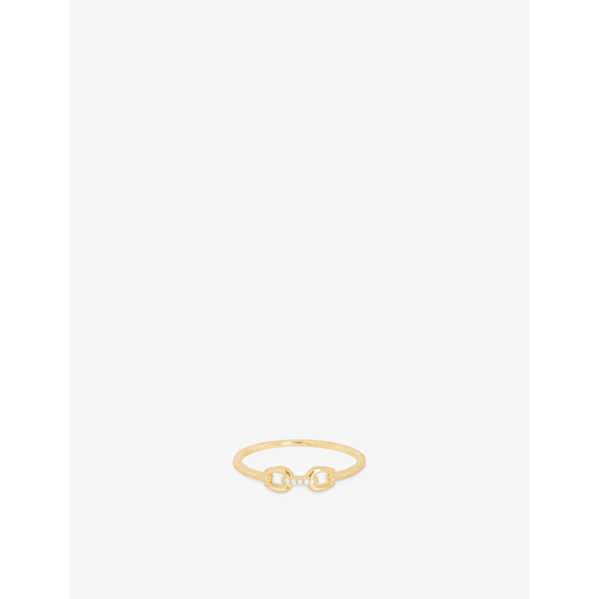 Hardware 14ct Yellow-Gold and Lab-Grown Pavé Diamond Ring - L