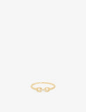 Astrid & Miyu Hardware 14ct Yellow Gold and Lab-Grown Pavé Diamond Ring