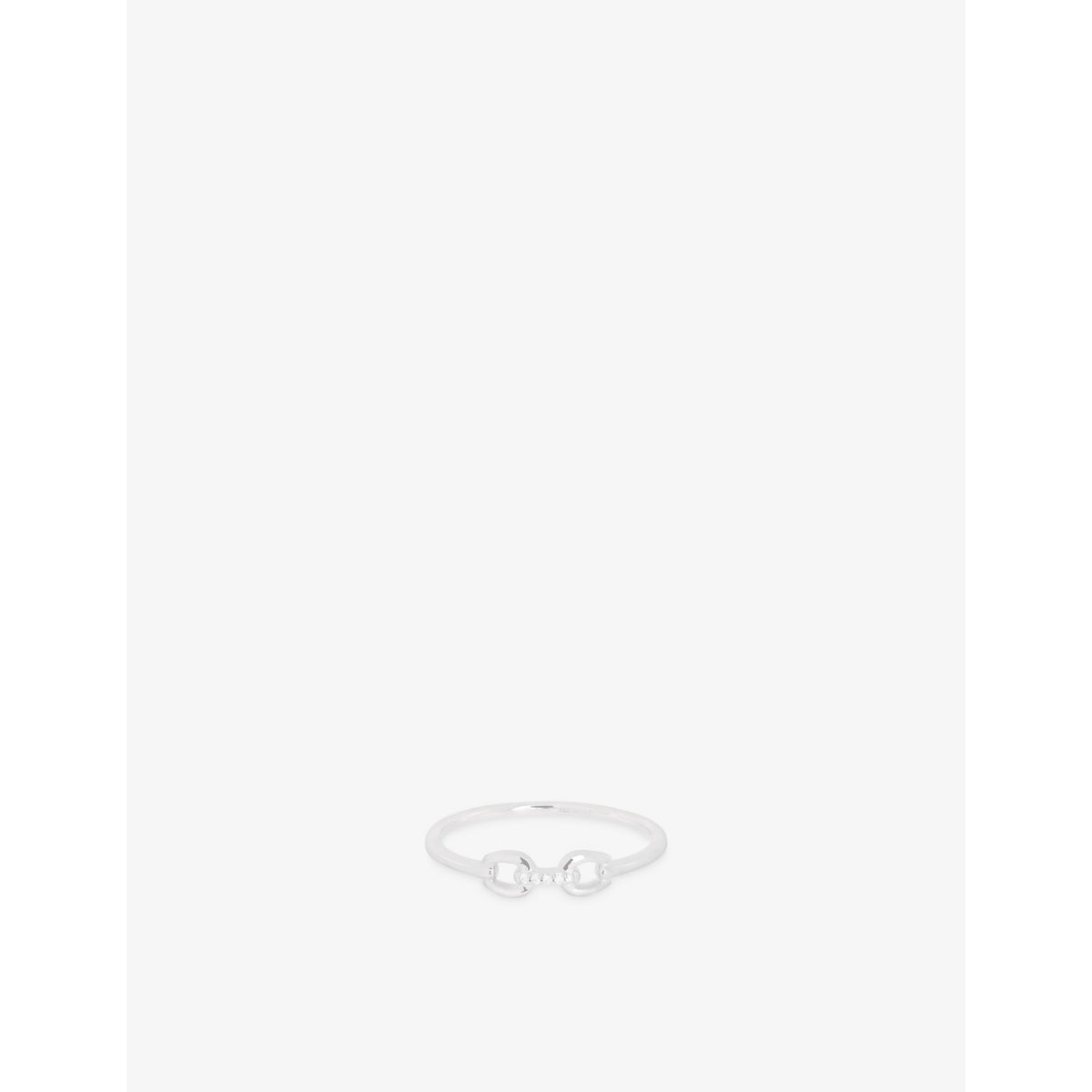 Hardware 14ct White-Gold and Lab-Grown Pavé Diamond Ring - L