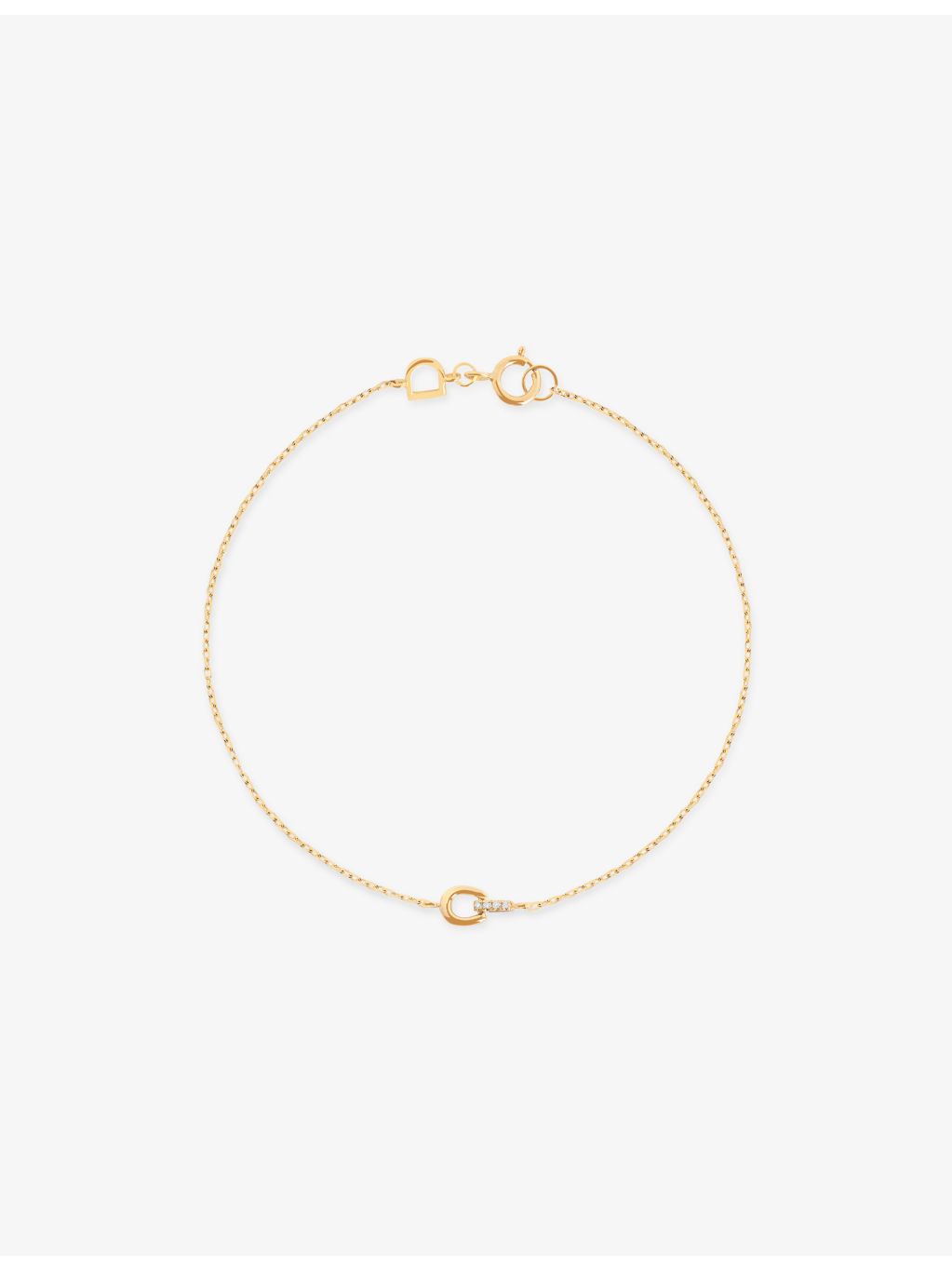 Astrid & Miyu 14ct gold diamond bracelet hardware design, UK version