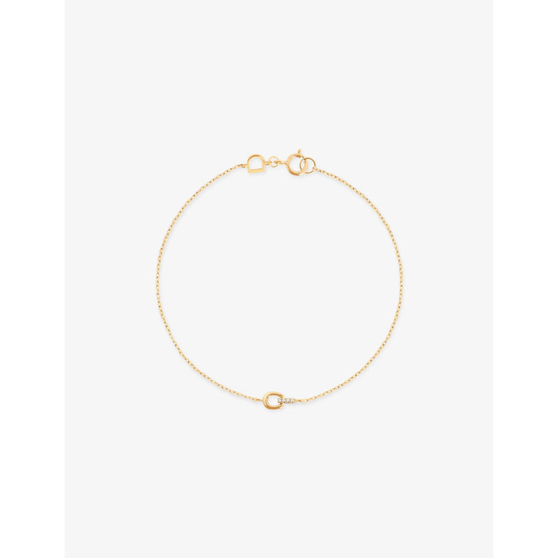 Astrid & Miyu 14ct gold diamond bracelet hardware design, UK version