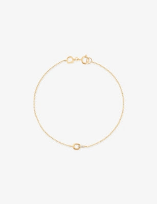 Hardware 14ct Yellow-Gold and Lab-Grown Pavé Diamond Bracelet - 16.5CM