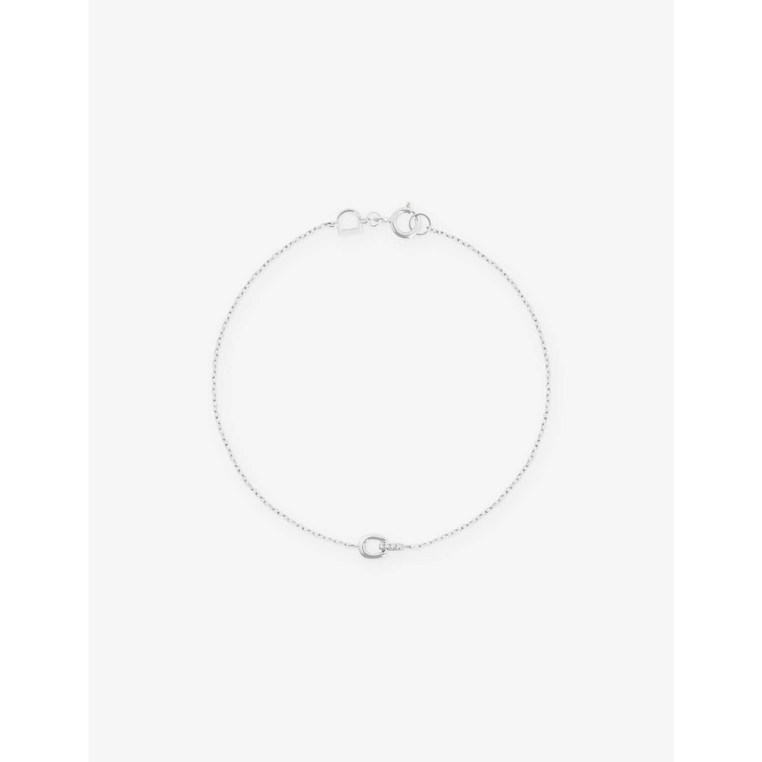 Hardware 14ct White-Gold and Lab-Grown Pavé Diamond Bracelet - 16.5CM
