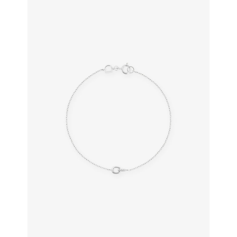 Hardware 14ct White-Gold and Lab-Grown Pavé Diamond Bracelet - 16.5CM