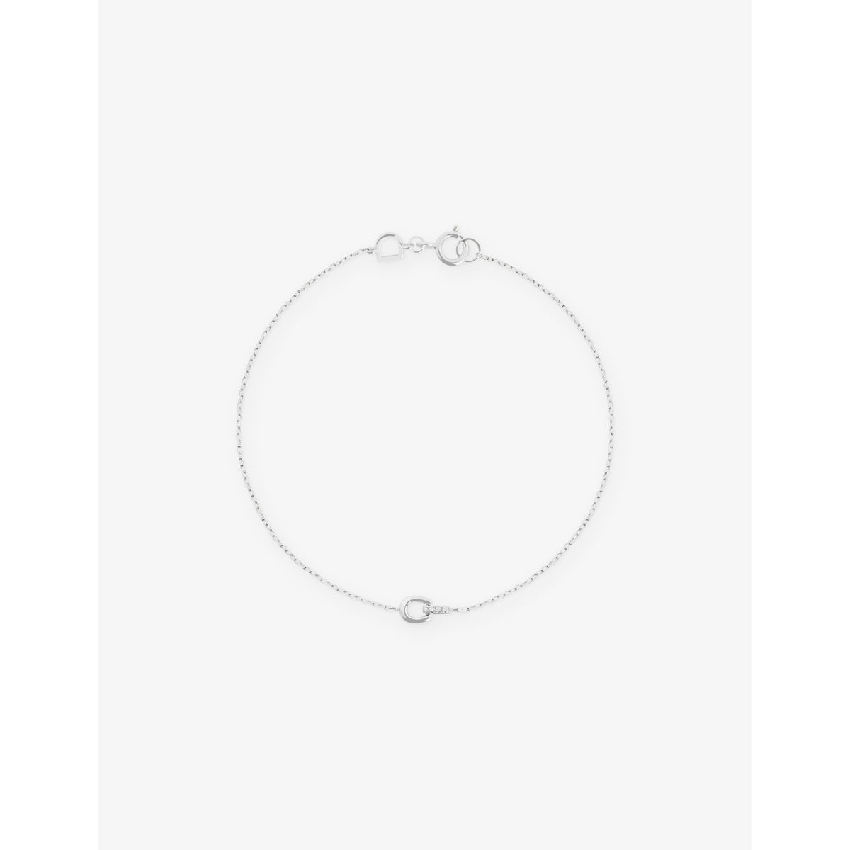 Hardware 14ct White-Gold and Lab-Grown Pavé Diamond Bracelet - 16.5CM