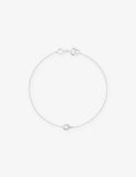 Astrid & Miyu Hardware 14ct White-Gold and Lab-Grown Pavé Diamond Bracelet