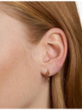 Astrid & Miyu 18ct gold-plated sterling silver hoop earrings (British brand)