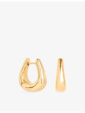 Astrid & Miyu 18ct yellow gold-plated horseshoe hoop earrings - British product