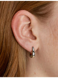 Astrid & Miyu rhodium-plated brass horseshoe hoop earrings, UK version