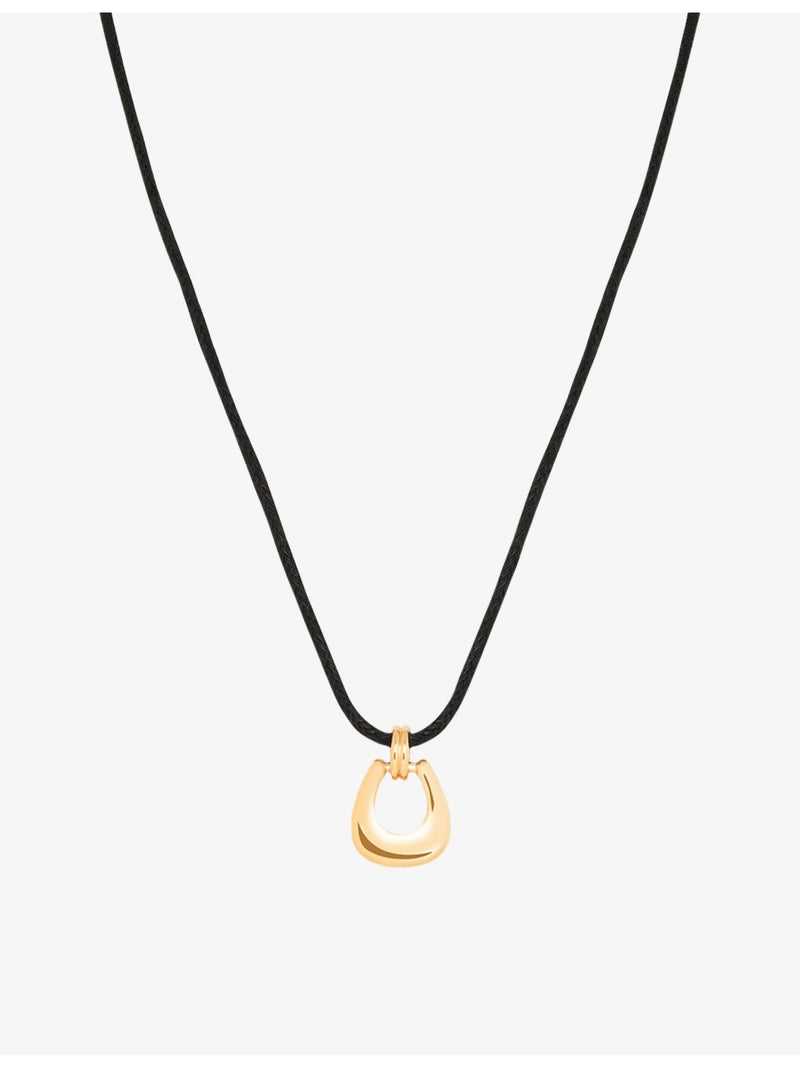 Astrid & Miyu gold-plated horseshoe pendant necklace - British product