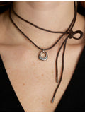 Astrid & Miyu horseshoe pendant necklace 110cm (British brand)