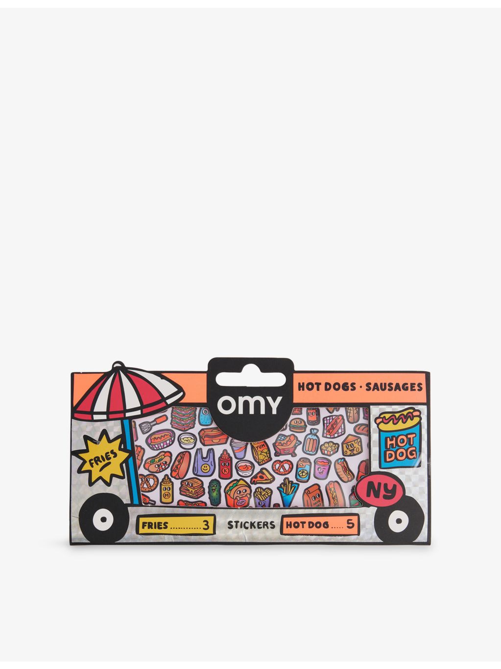 OMY Hot Dog Shop sticker sheet, imported from the UK