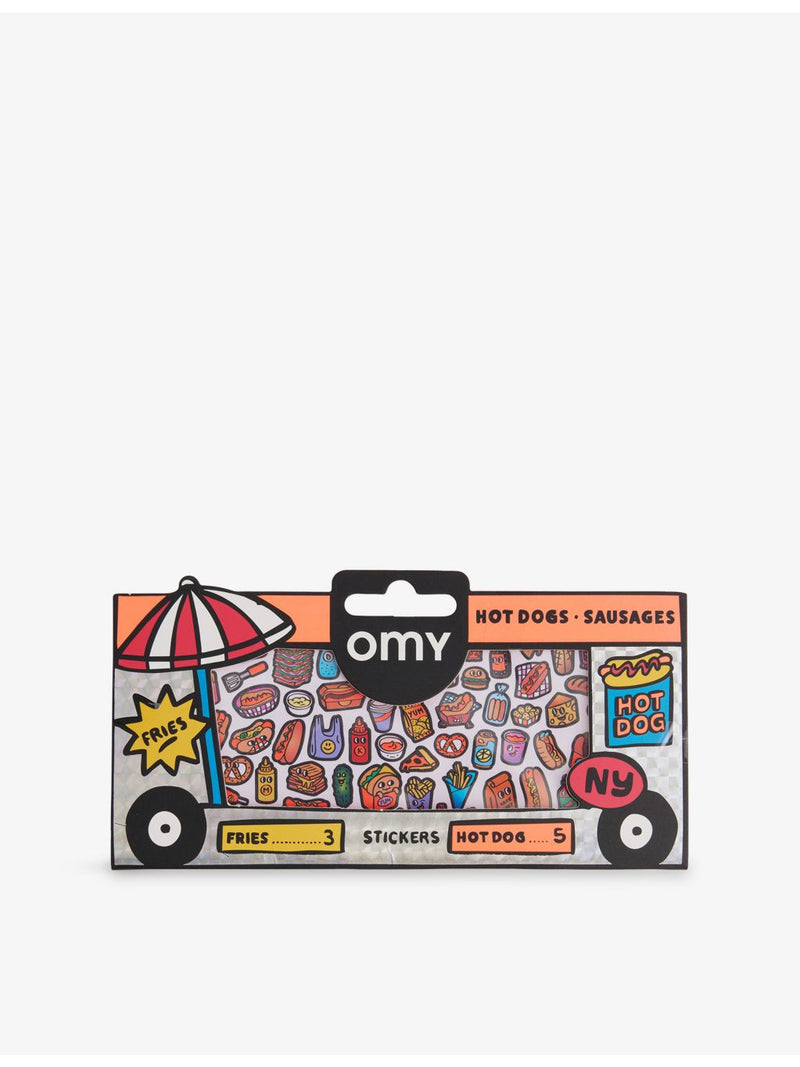 OMY Hot Dog Shop sticker sheet, imported from the UK