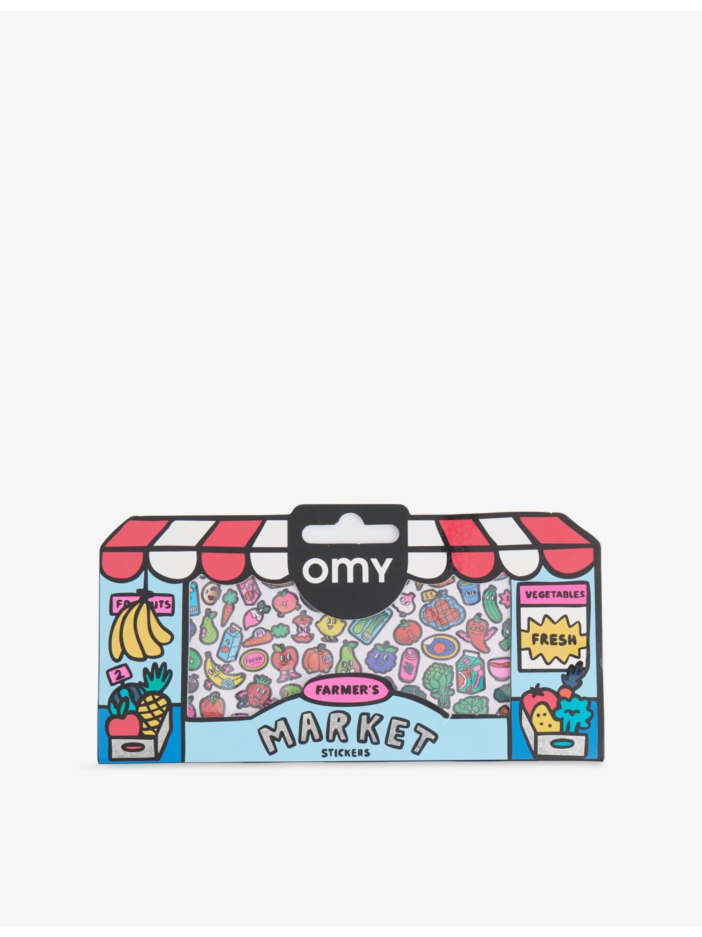 OMY Food Market sticker sheet with 100 assorted stickers, UK version