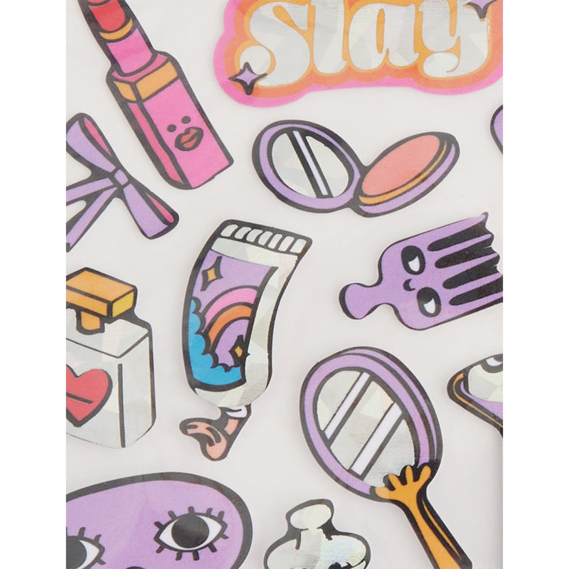 OMY make-up sticker sheet with 18 holographic stickers - British product