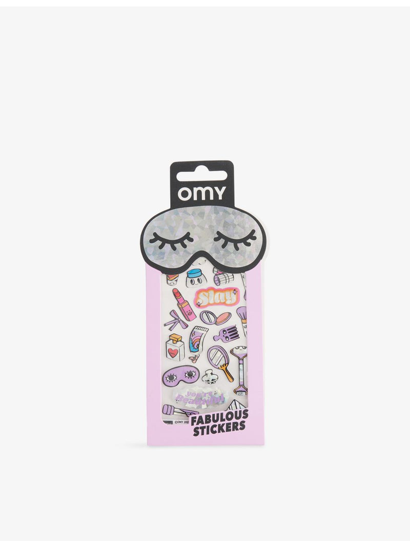 OMY make-up sticker sheet with 18 holographic stickers - British product