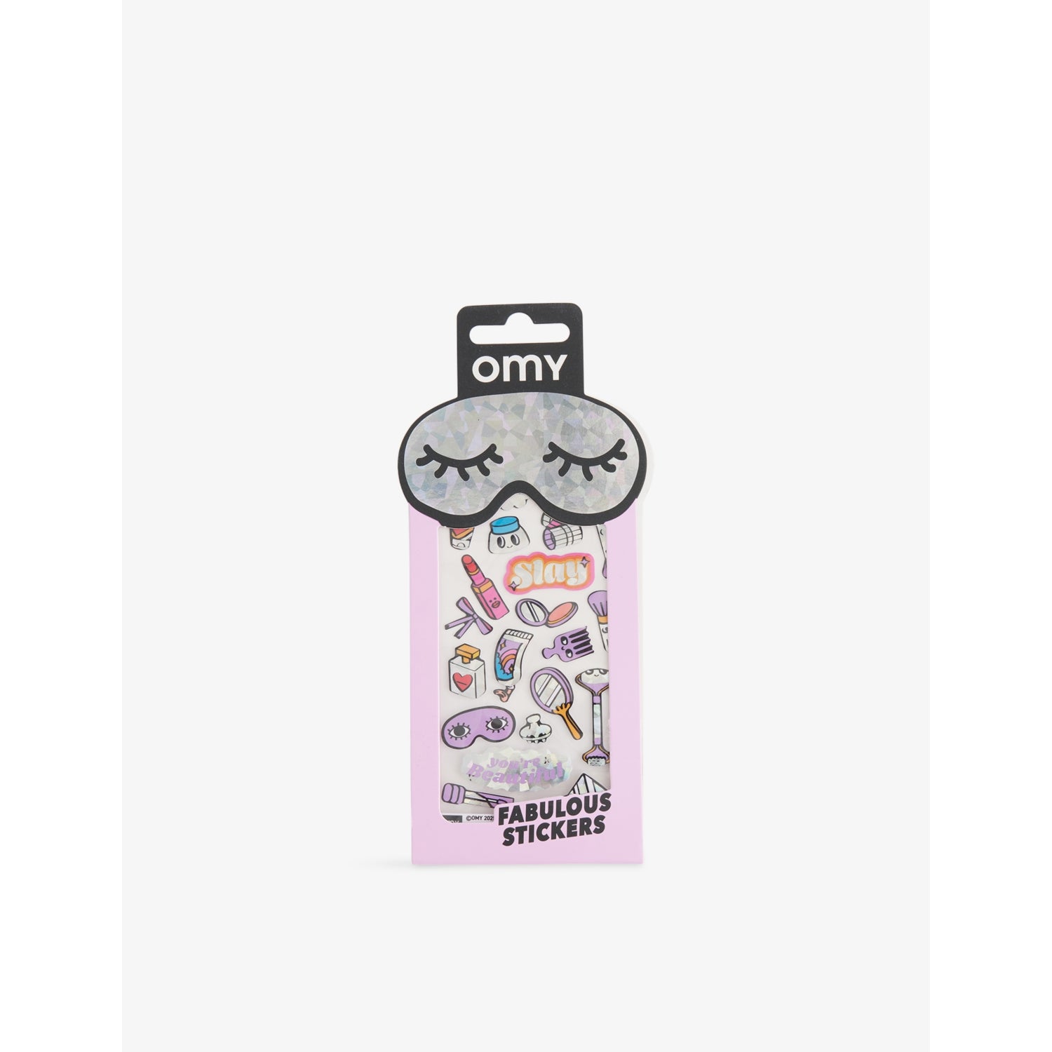 OMY make-up sticker sheet with 18 holographic stickers - British product