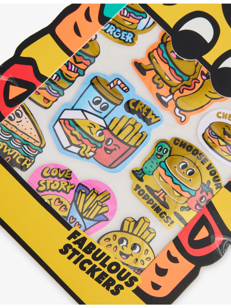 OMY big burger holographic sticker sheet (British brand)