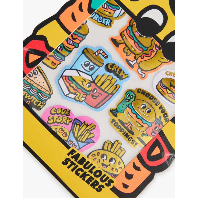 OMY big burger holographic sticker sheet (British brand)