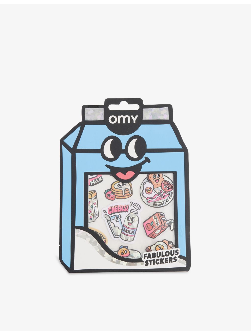 OMY Big Milk sticker sheet holographic milk stickers (British brand)