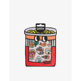 OMY Big Noodle sticker sheet with 12 holographic stickers - British product
