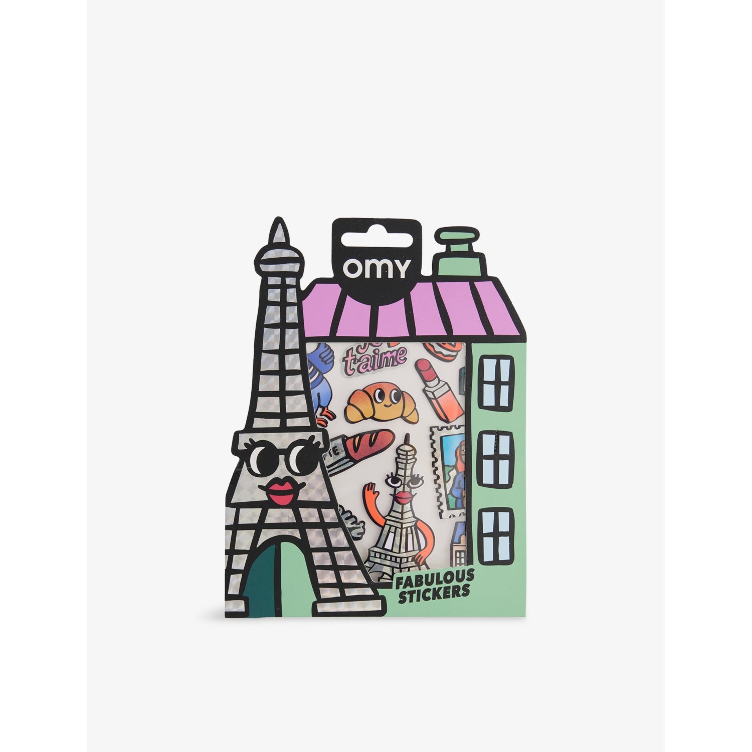 OMY Big Paris holographic sticker sheet, UK version