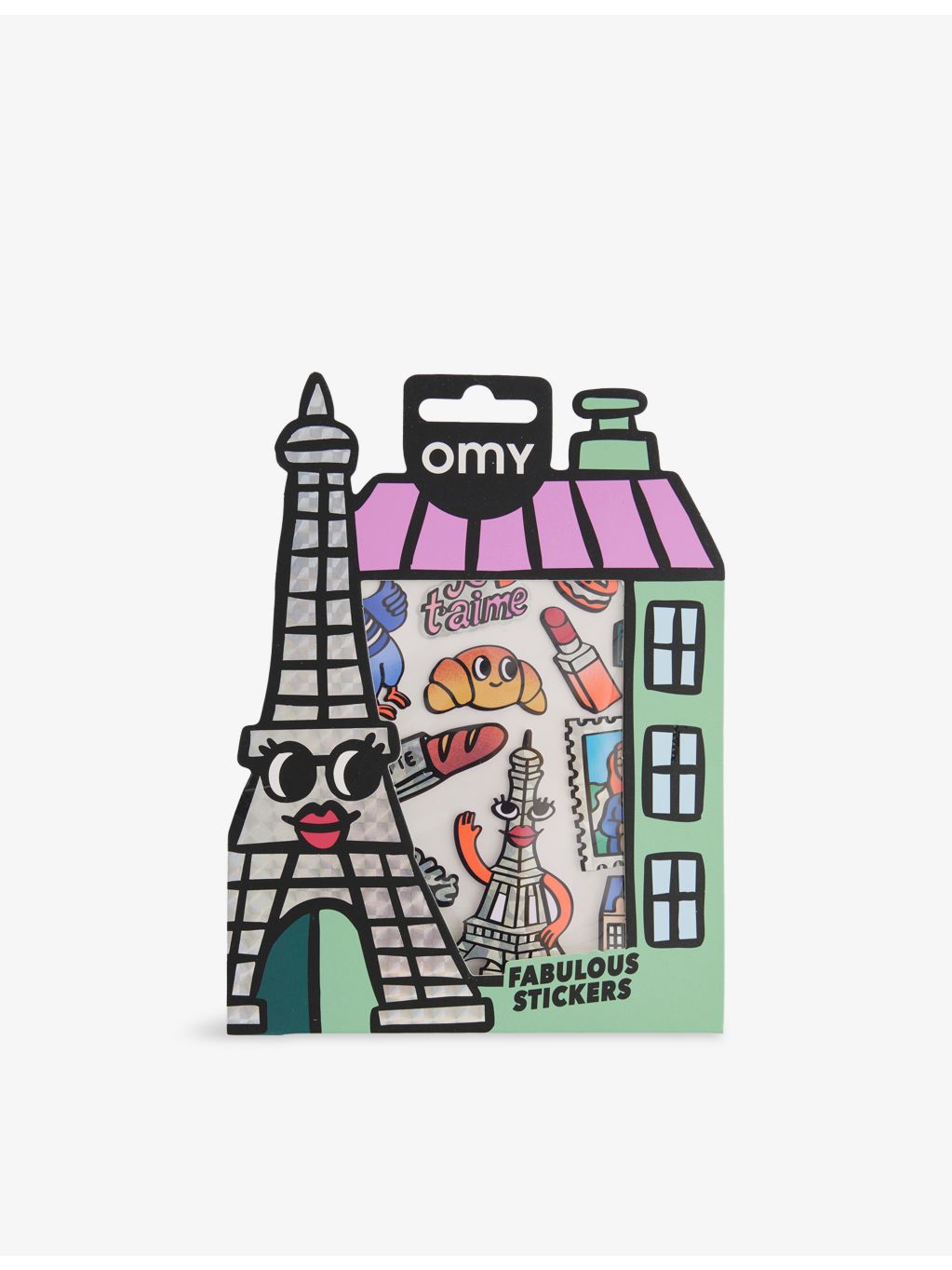 OMY Big Paris holographic sticker sheet, UK version