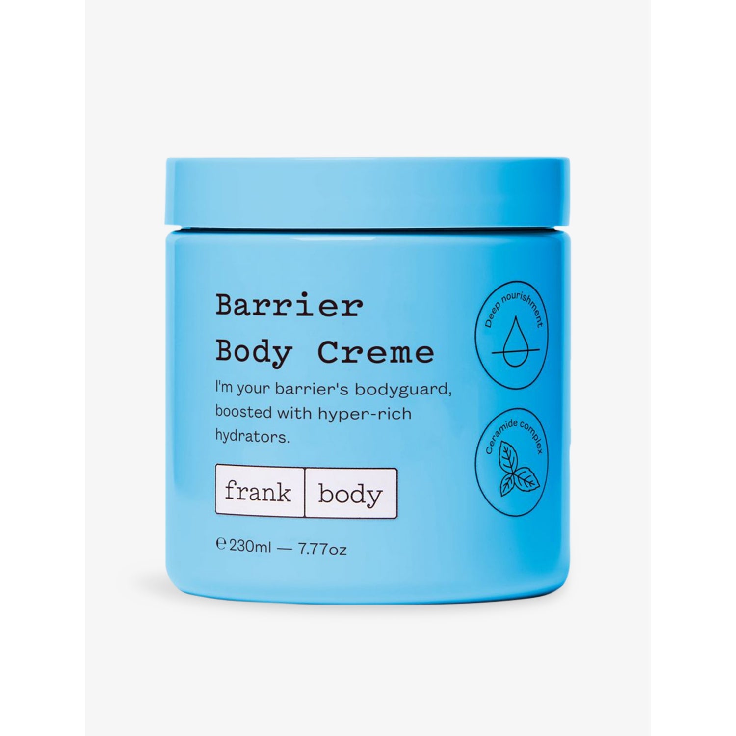 Frank Body barrier body creme 230ml for dry skin, UK version